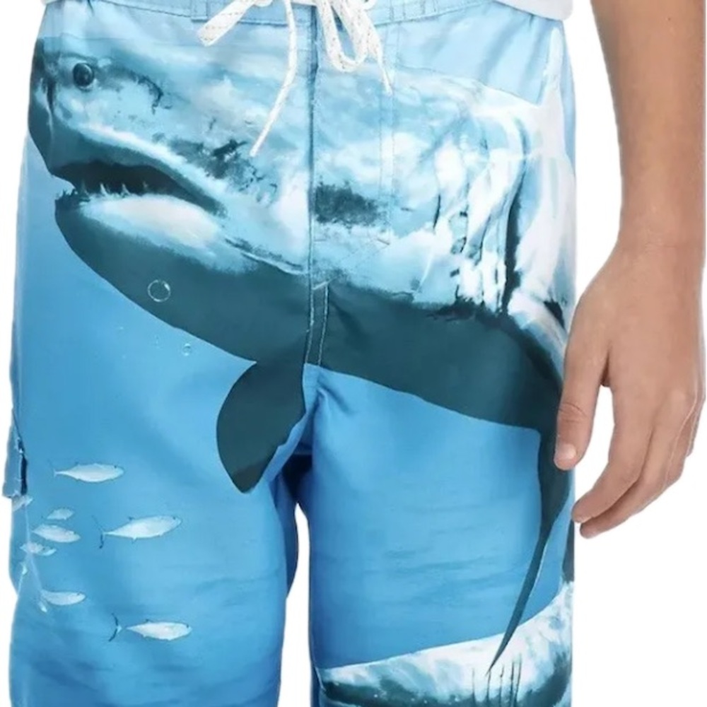 True Craft Boy’s Size Medium SHARK Swim Trunks New with Tags